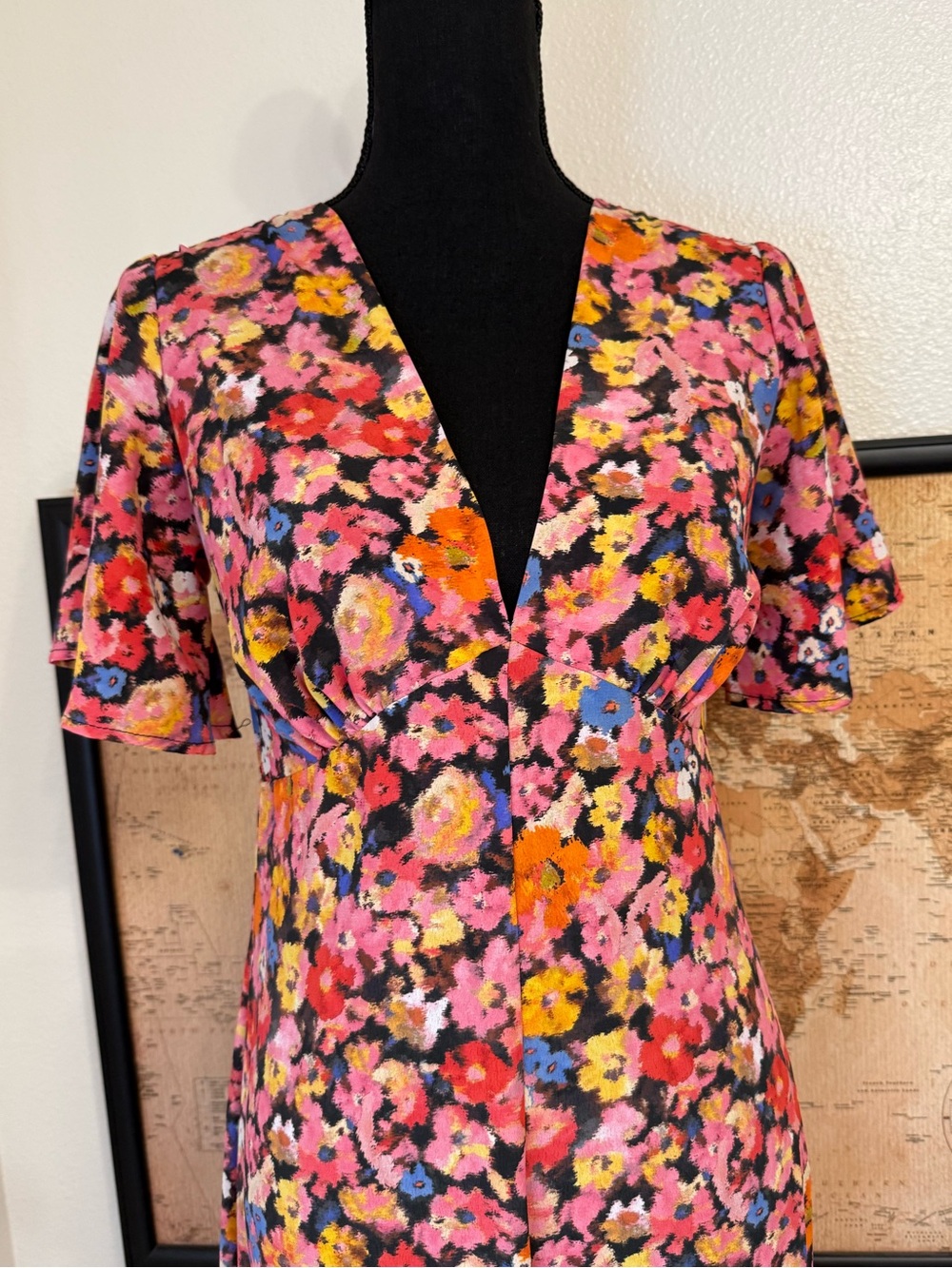Nasty Gal floral jumpsuit size 4 - Picture 2 of 8